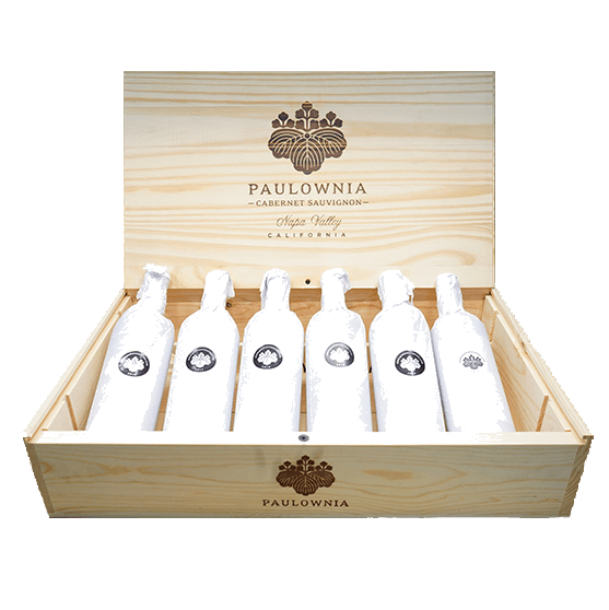 PAULOWNIA Six-Bottle Wooden Box