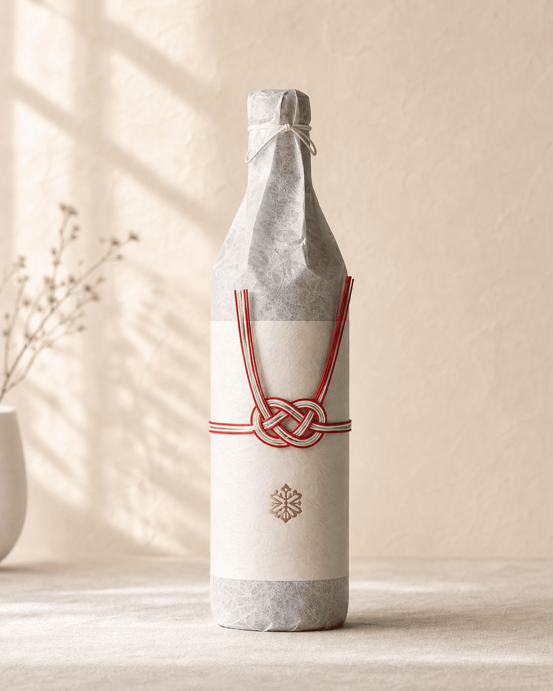 A personal HAYASHI WINES gift wrapped in washi and mizuhiki